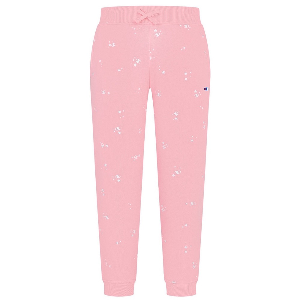 Big Girls ‘C’ star All over Print Fleece Joggers-Color:Guava Pink.